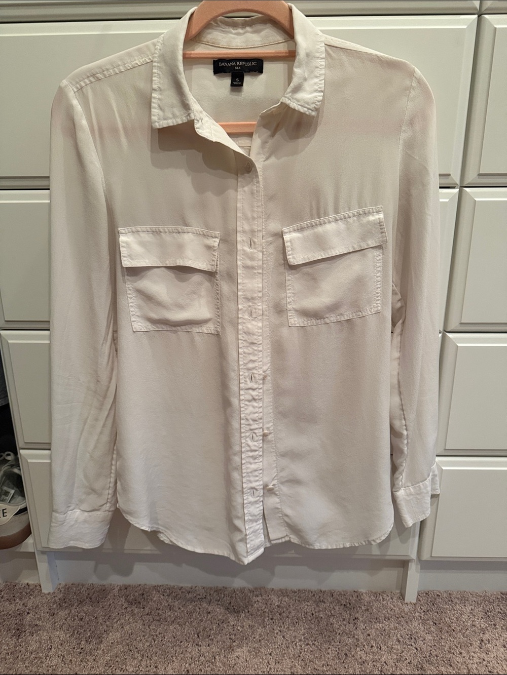 Banana Republic 100% Silk Button-Down Shirt